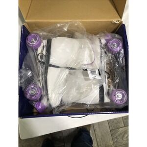 Roller Derby Roller Skates Star 550 White & purple  SIZE 9 G-FORCE 608ZB 54MM